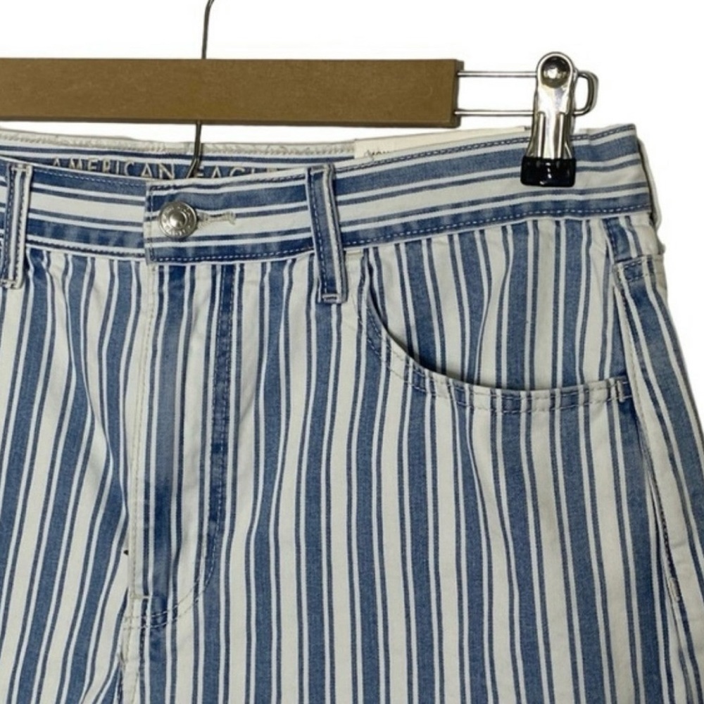 NWT American Eagle Stripe High Rise Mom Short size 12